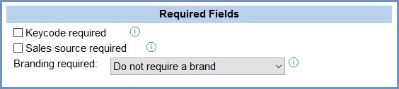 System Values - Sales - Order Display - Required Fields