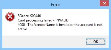 Error message