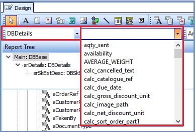 DBDetails options in Basic Reports