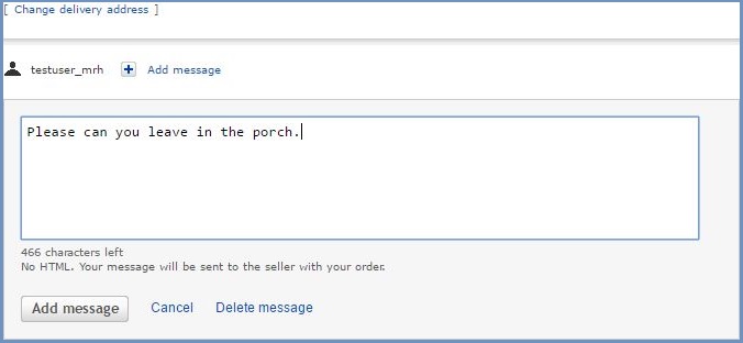 eBay customer message in Seller page.