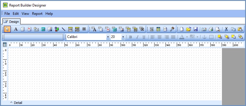 Report Design Toolbar