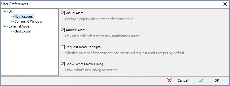 User Preferences for Document Notifications