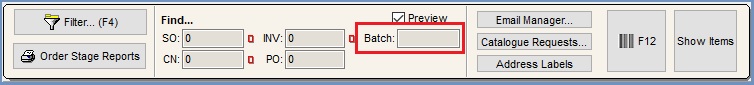Batch filter in the Sales Invoice Manager