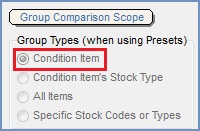 Telesale Rule example 8 - Set the Group Comparison Scope to Condition Item