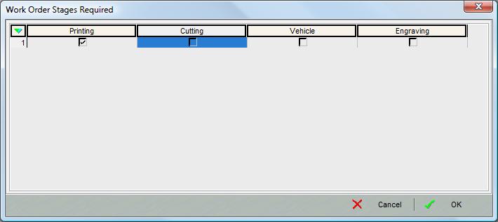 SO Works Order Stages Required dialog