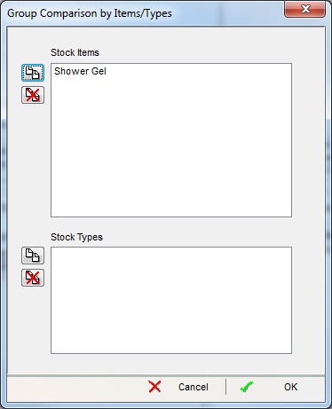 Example 7 - Set the Group Comparison Scope to a Specific Stock Item