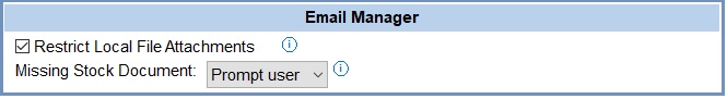 System Values - General - Email Manager