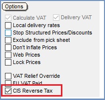 Reverse tax in the sales order screen