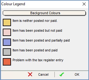 SP Ledger Colour Legend.