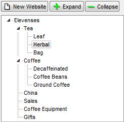 Category Tree in web categories