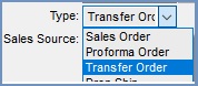 Sales Order Transfer Order option