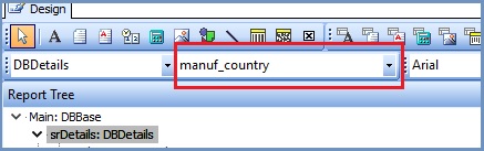 Manuf_country in drop down