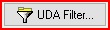 The Stock UDA button in the Stock Lookup dialog with a red surround indicating that a filter is active.